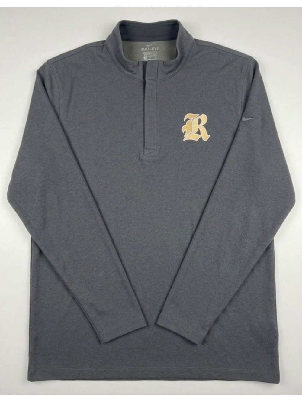 Nike Dri-Fit 1/4 Snap Pullover Jacket Grey Men's XL Rochester Zebras Logo Xl